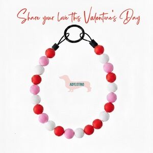 Personalized dog collar silicone beads